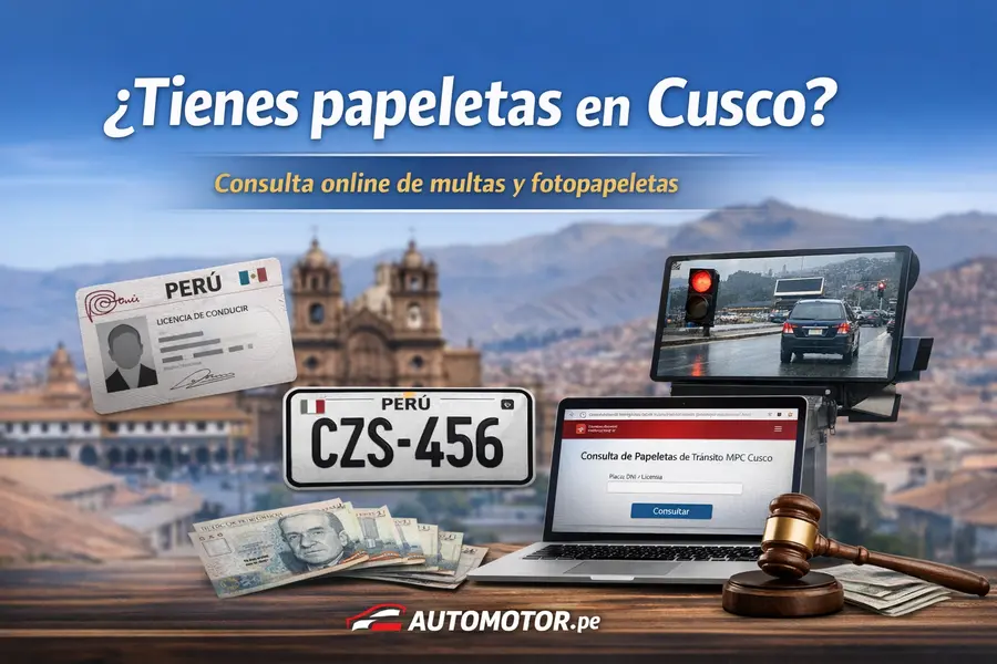 con automotor puedes conocer si tienes papeletas y fotopapeletas en cusco