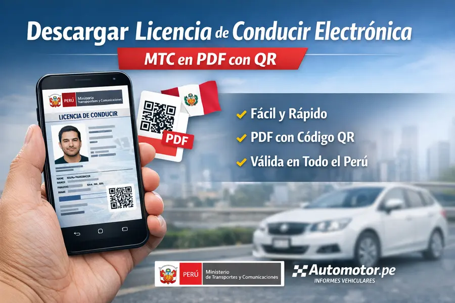 Asi puedes descargar licencia de conducir electrónica MTC en PDF con QR